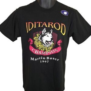Alaska Iditarod T Shirt Vintage 90s 1997 Champion Dog Sled Made In USA Medium